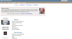Desktop Screenshot of mathopenref.com