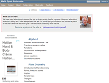 Tablet Screenshot of mathopenref.com